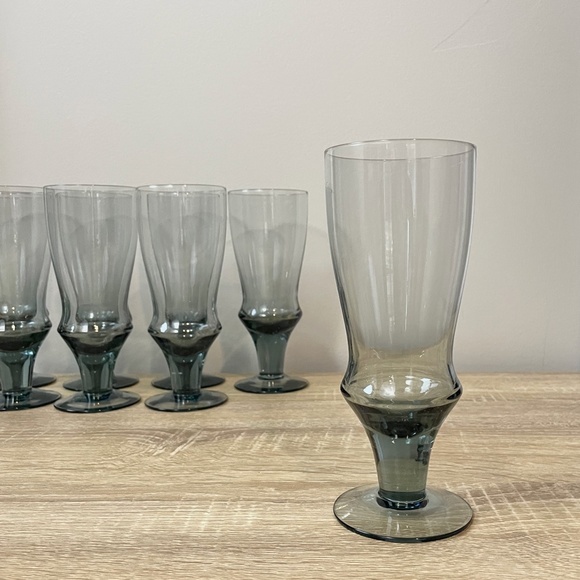 VINTAGE Bjorkshult Tall Drinking Glasses MCM - Set of 8 - Picture 3 of 6